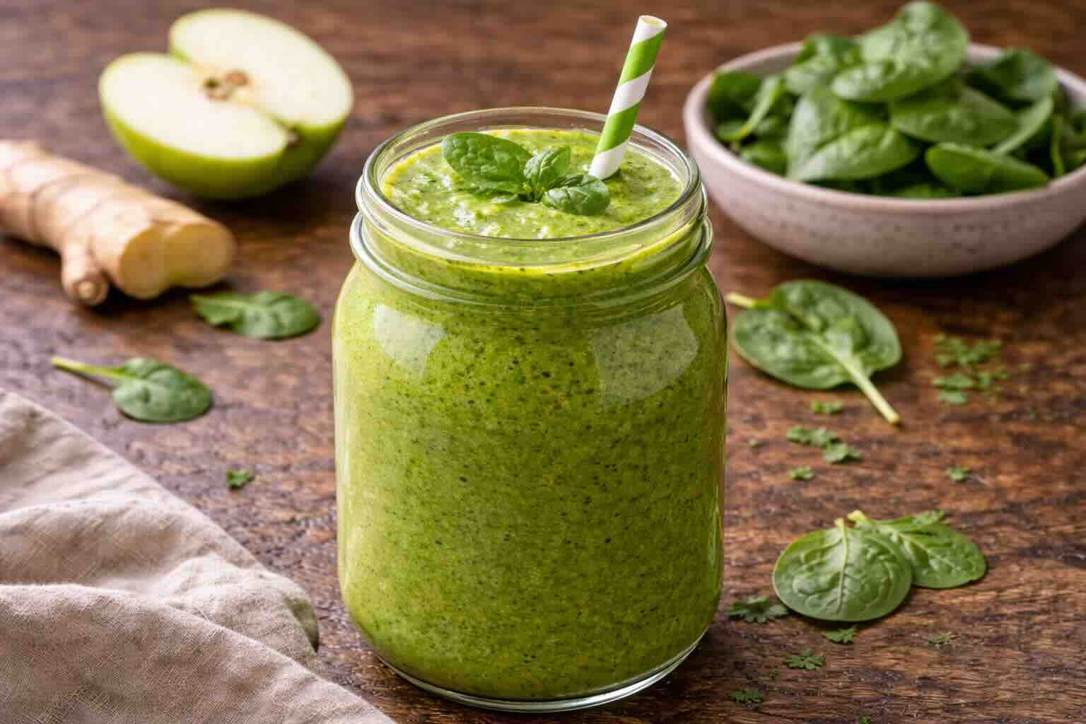 Spinach Apple Ginger Smoothie