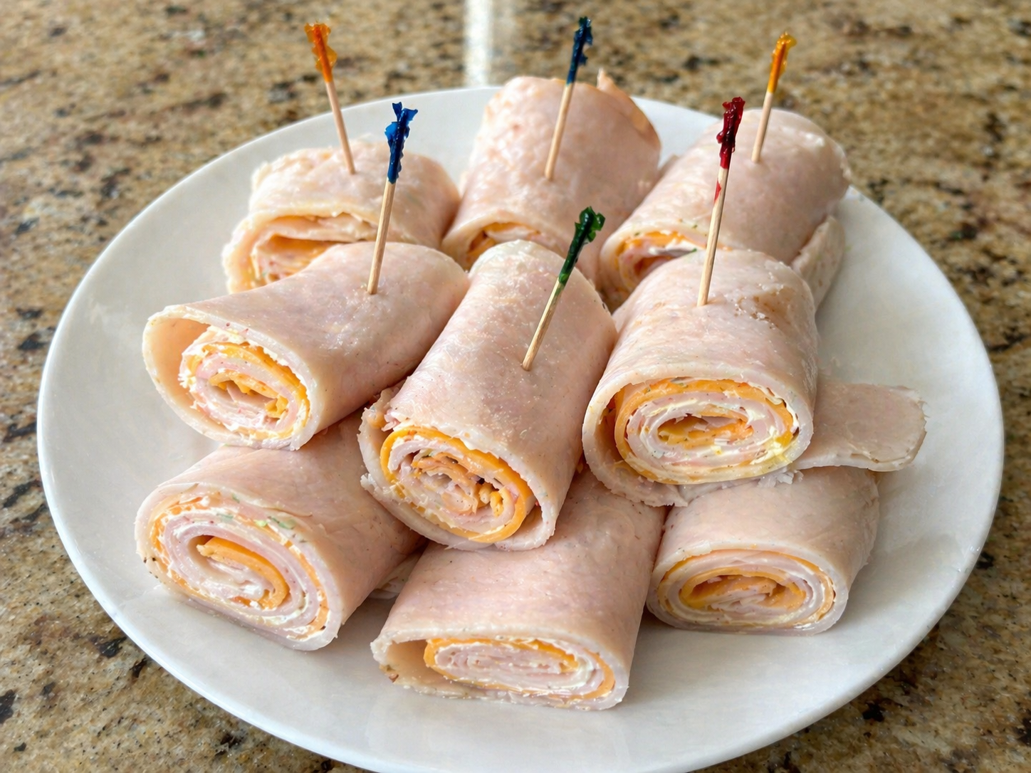 Turkey and Cheese Roll Ups · RecipeUncle