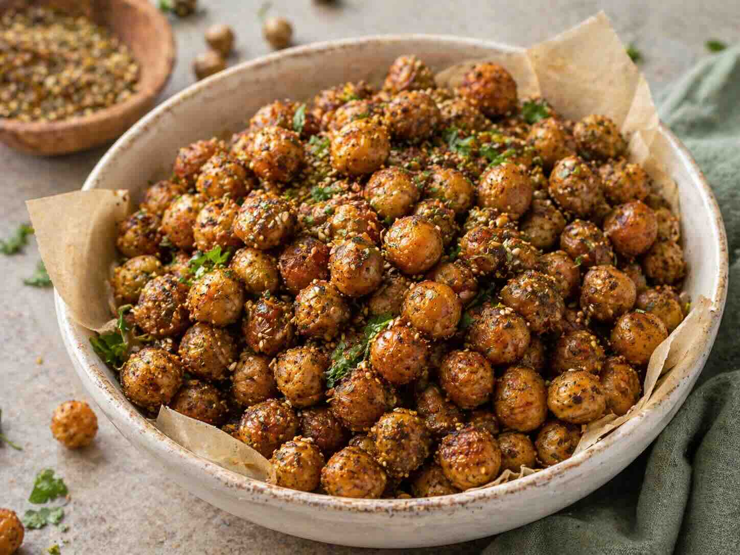 Smoky Za'atar Roasted Chickpeas